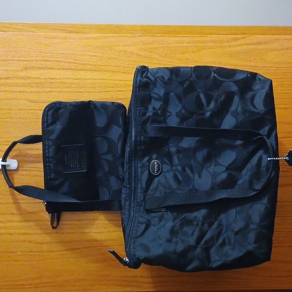 Coach Black Nylon Fabric & Patent Leather Large Diaper/Baby Bag EUC - Picture 8 of 8